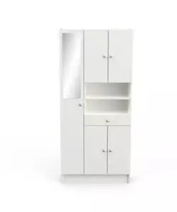 ARMADIO CON SPECCHIO "BIKINI" BIANCO, 82X32X180 CM